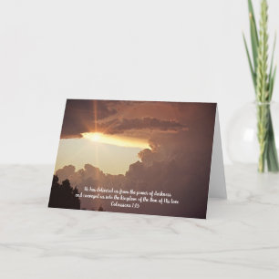 Storm and Sunlight Faith Bible Verse Card Kort