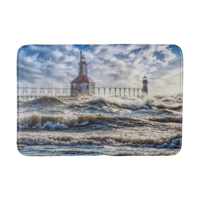 Storm at St Joseph Lighthouse Badrumsmatta (Framsidan)