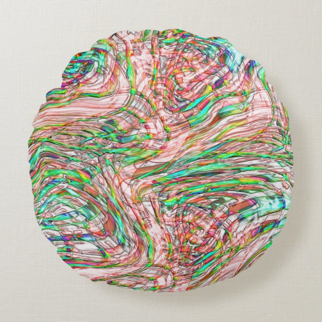 Storm av vrida spår rund kudde (Framsidan)