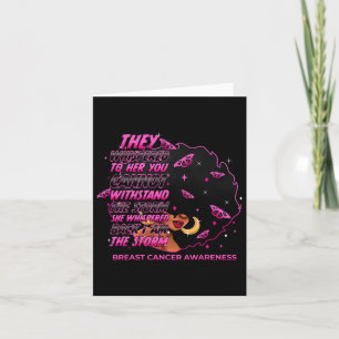 Storm Black Women Breast Cancer Warrior Rosa R Kort