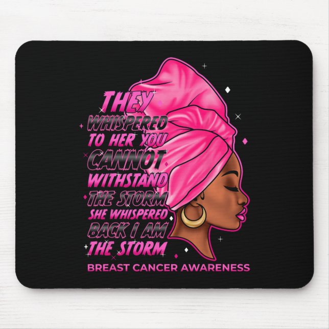 Storm Black Women Bröstcancer överlevande Rosa Musmatta (Framsidan)