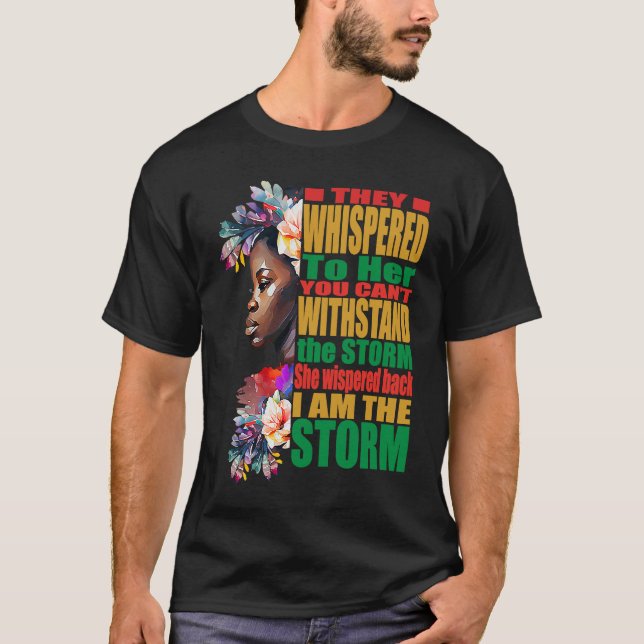Storm BLM Black African Pride Black History Månad T Shirt (Framsida)