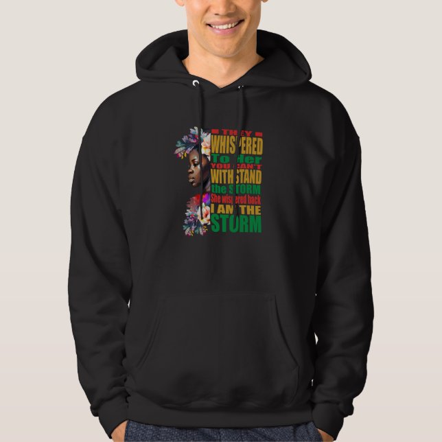 Storm BLM Black African Pride Black History Month Hoodie (Framsida)