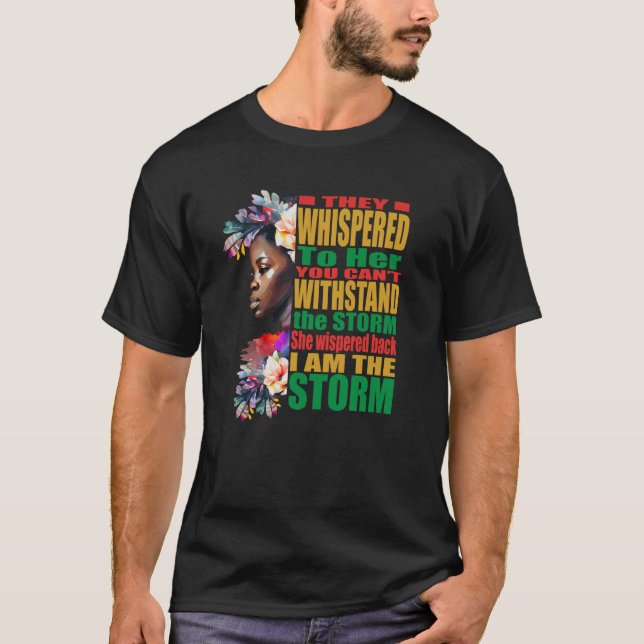 Storm BLM Black African Pride Black History Month T Shirt (Framsida)