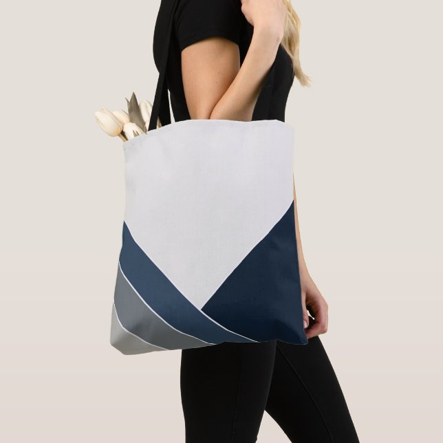 Storm Blue och Grått City Summer Home Tygkasse (Närbild)