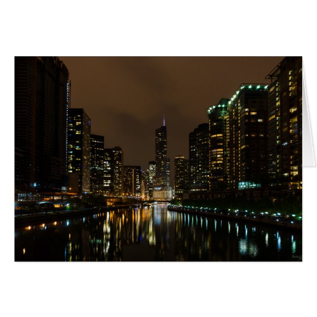 Storm Brewing Over Chicago Hälsningskort (Framsidan Horizontal)
