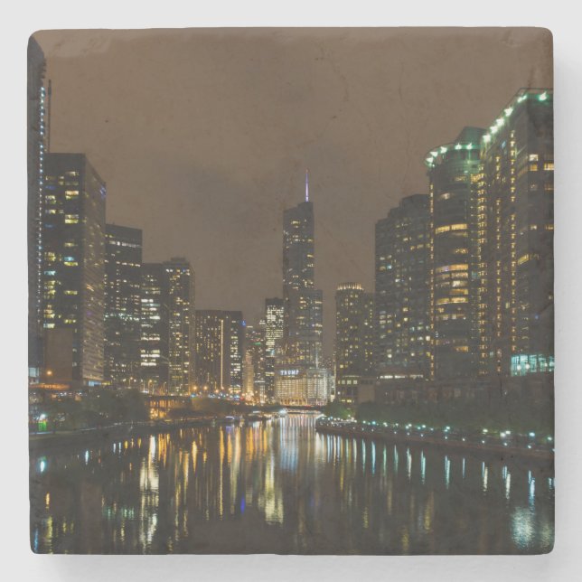 Storm Brewing Over Chicago Stenunderlägg (Framsidan)