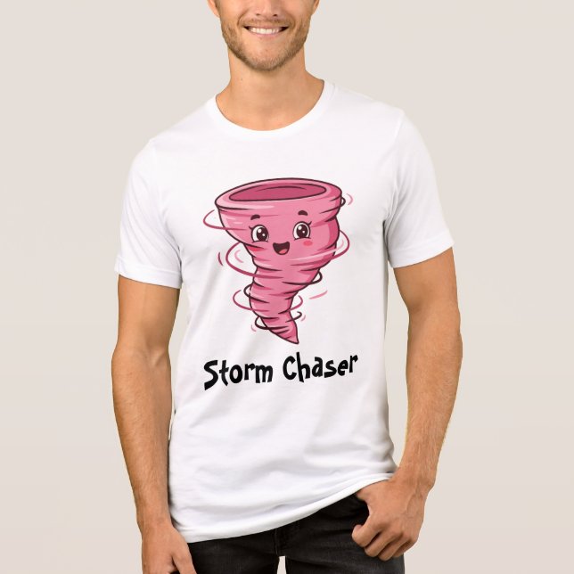 Storm Chaser av Twonado-flickan Herr T-shirt (Framsida)