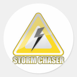 Storm Chaser Blixt 2 Runt Klistermärke