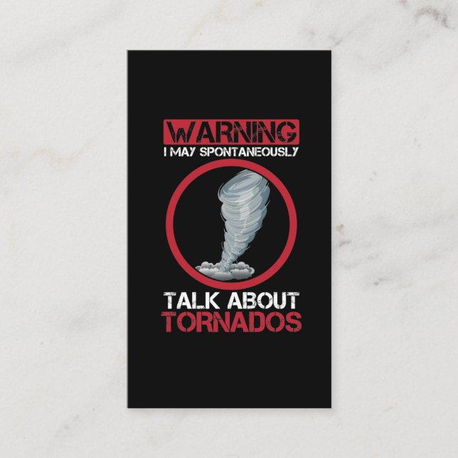 Storm Chaser cyklonorkan Hunter Weather Visitkort (Framsida)