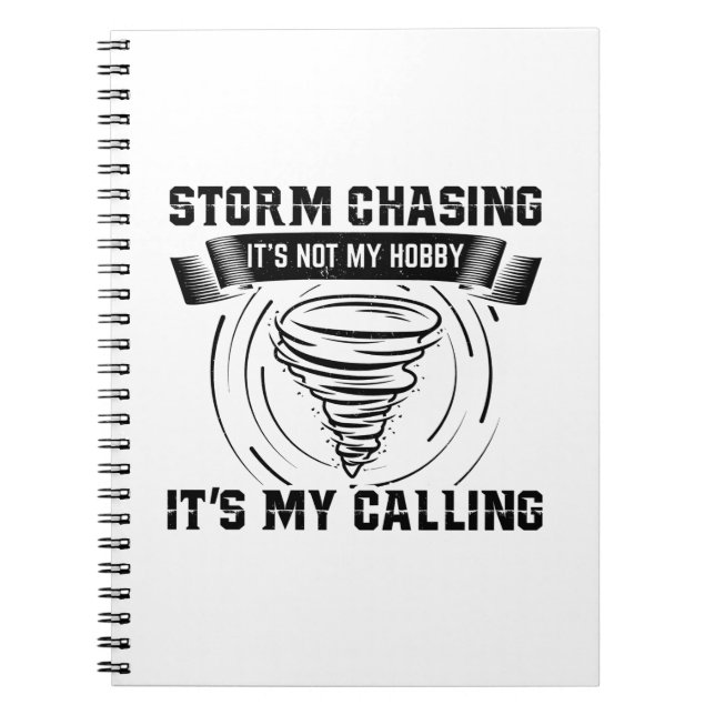 Storm Chaser Gifts | Storm Chasing Lightning Hobby Anteckningsbok (Framsidan)