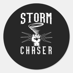 Storm Chaser Hurricane Tornado Chasing Vind Gift Runt Klistermärke
