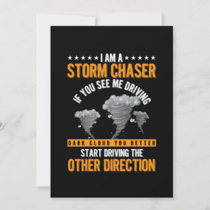 Storm Chaser orricane Vind Tornado Chasing Gift Inbjudningar