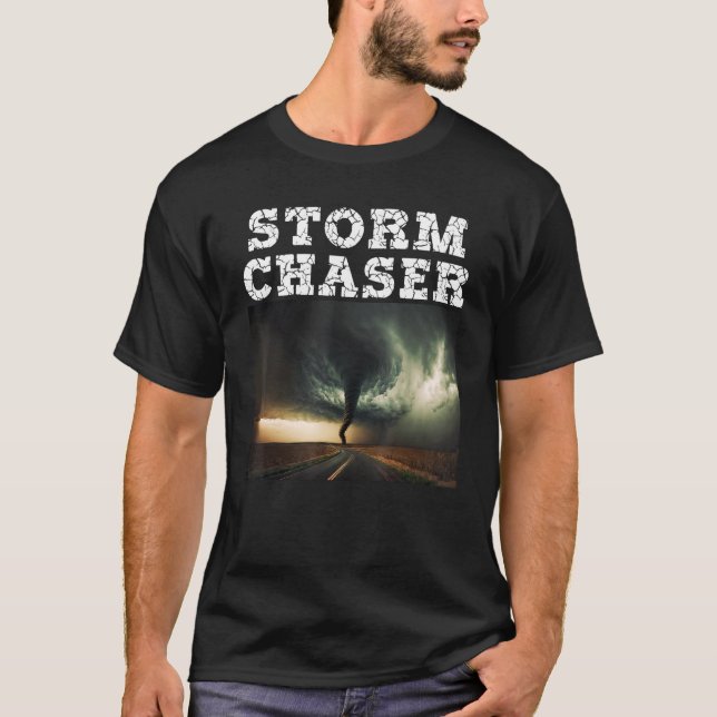 Storm Chaser Tornado Bild Meteorolog Weather T Shirt (Framsida)