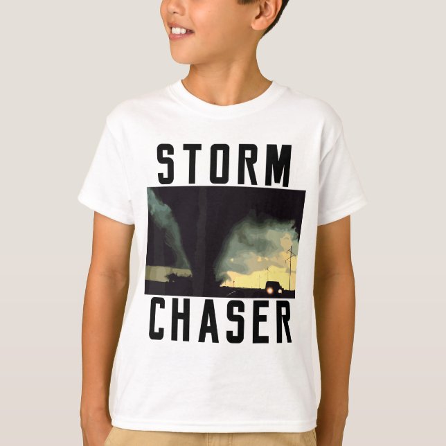 Storm Chaser Tornado Bild Weather Meteorolog T Shirt (Framsida)