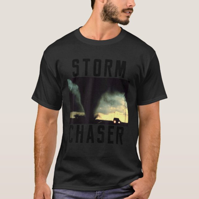 Storm Chaser Tornado Bild Weather Meteorolog T Shirt (Framsida)