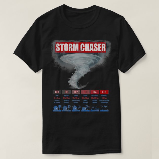 Storm Chaser Tornado Meteorology 2 T Shirt (Design framsida)