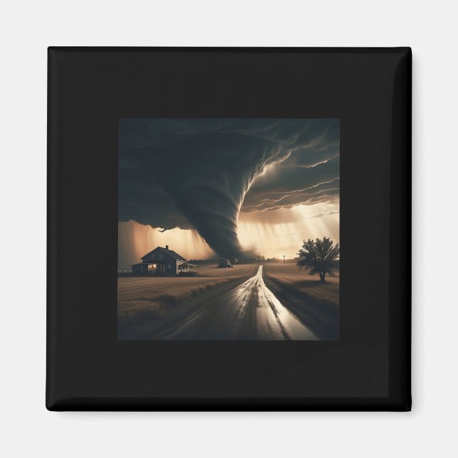 Storm Chaser Tornado Twister Weather Meteorolog Magnet (Framsidan)