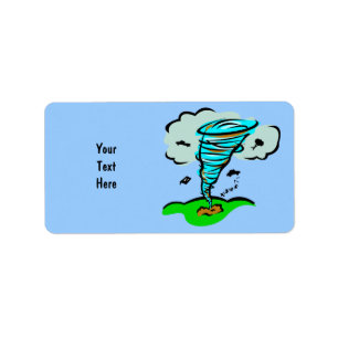 Storm Chaser Tornado Twister Weather Meteorology Adressetikett