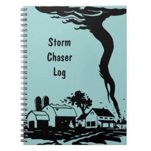 Storm Chaser Tornado Twister Weather Meteorology Anteckningsbok