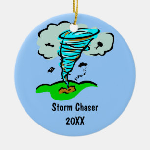 Storm Chaser Tornado Twister Weather Meteorology Julgransprydnad Keramik