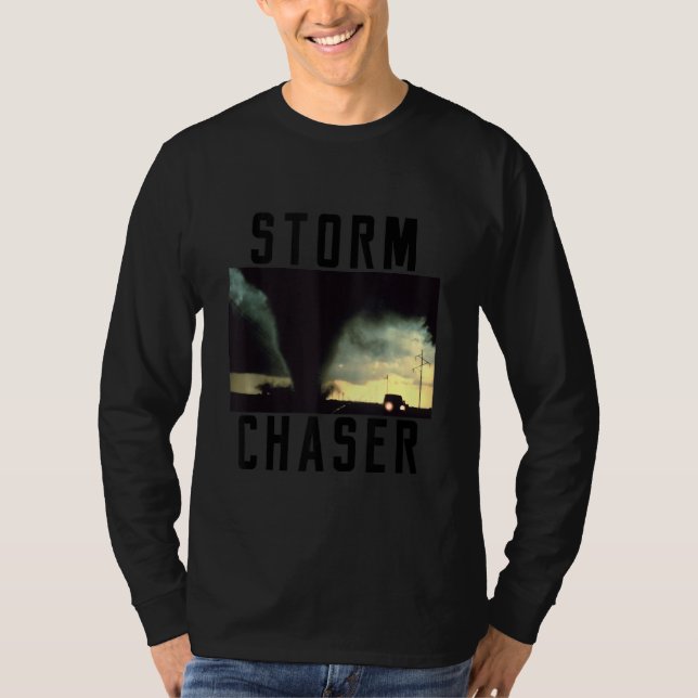 Storm Chaser Tornado Väderbild T Shirt (Framsida)