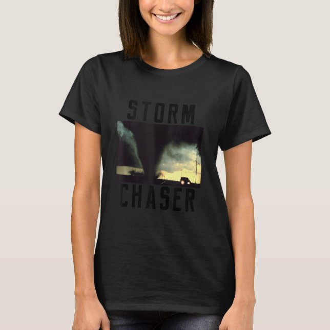 Storm Chaser Tornado Väderbild T Shirt (Framsida)