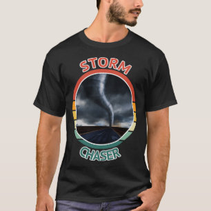 Storm Chaser Weather Tornado Hurricane Retro Graph T Shirt