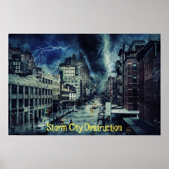 Storm City Destruction Poster (Framsidan)