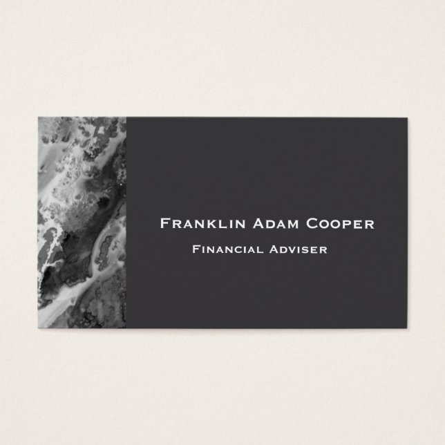 Storm Cloud Grått abstrakt Granite stone sten Visitkort (Framsidan)