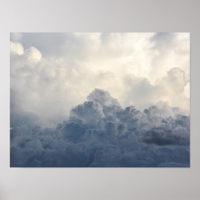 Storm Cloud Himmelsk White Clouds i Himlar Poster (Framsidan)