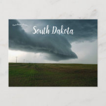 Storm Clouds Över ett Fält i South Dakota