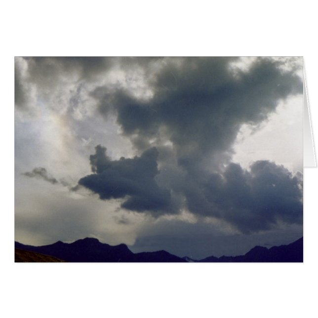 Storm Clouds över Rockies Hälsningskort (Framsidan Horizontal)