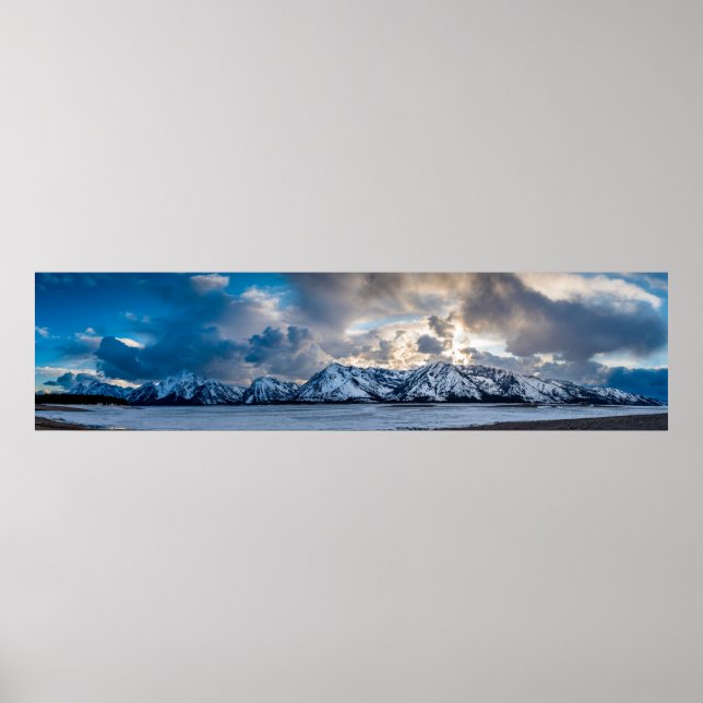 Storm Clouds över Tetons Poster (Framsidan)