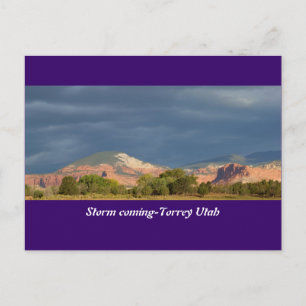 Storm Coming-Torrey Utah Vykort