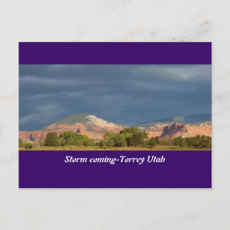 Storm Coming-Torrey Utah Vykort