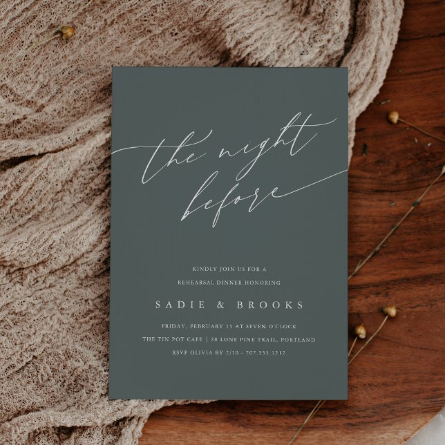 Storm Grått-Grönt Rehearsal Middag Inbjudningar (Skapare uppladdad)