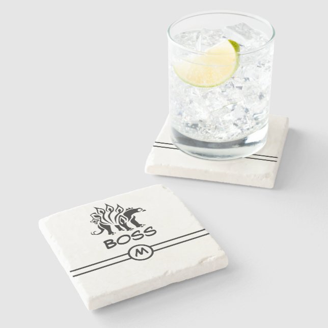 Storm Grått Stegosaurus Spiked Dinosaur Stenunderlägg (Sidan)