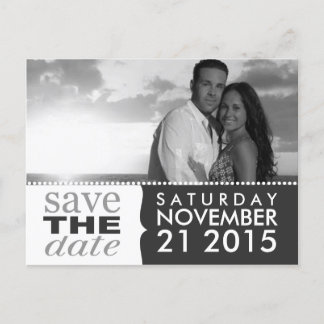 Storm Grått Sweet Beginnings Save Date Photo Meddelande Vykort