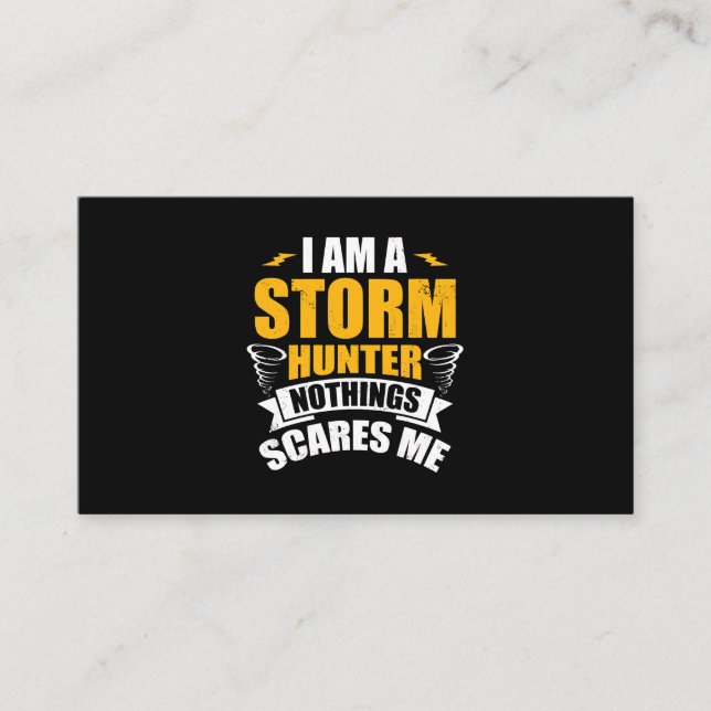 Storm Hunter Design for Tornado Hunter Storm Spott Visitkort (Framsida)