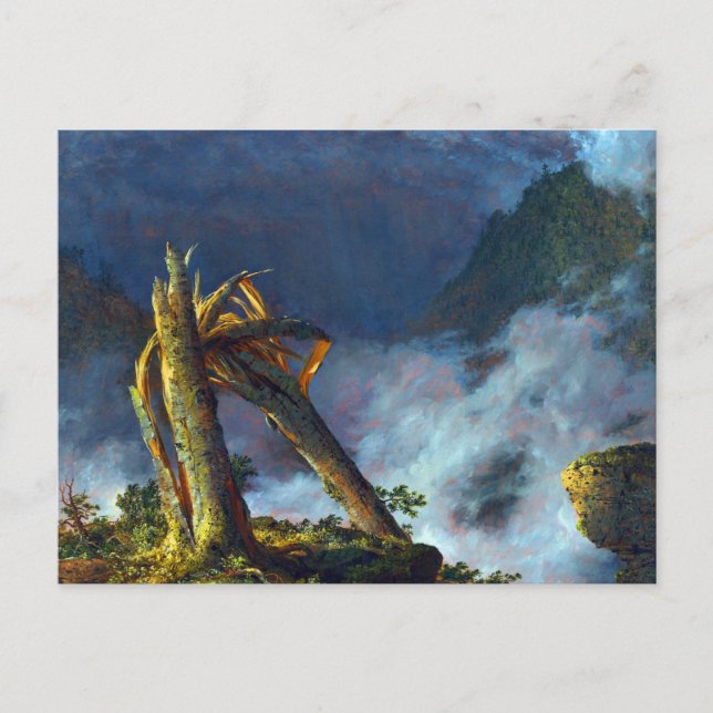 Storm i bergen av Frederic Edwin Church Vykort (Framsida)