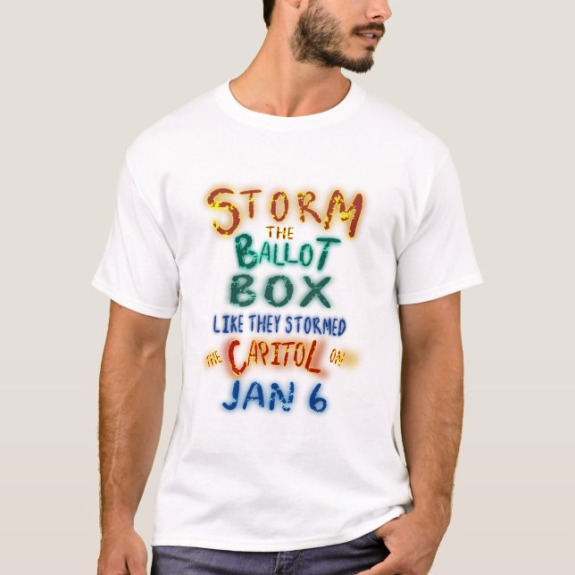 Storm i falllådan som de stormade Huvudstad T Shirt (Framsida)