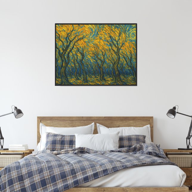 Storm i Golden Forest Canvastryck (Insitu (sovrum))