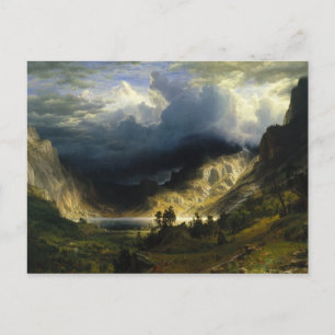 Storm i Rocky mountains Bierstadt Vykort