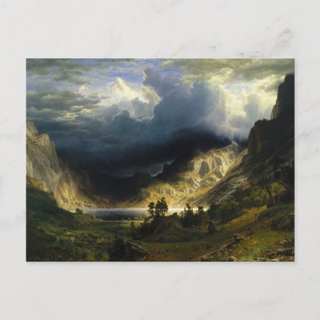 Storm i Rocky mountains Bierstadt Vykort (Framsida)
