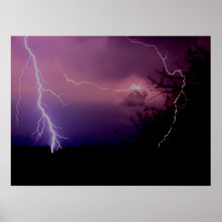 Storm i sydvästra Texas Lightning Poster