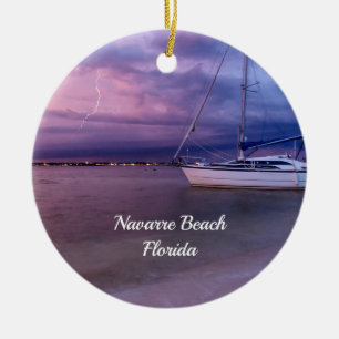 Storm kommer till Navarre Florida Circle Ornament