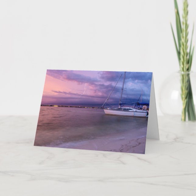 Storm kommer till Navarre Florida Greeting Card Kort (Framsida)