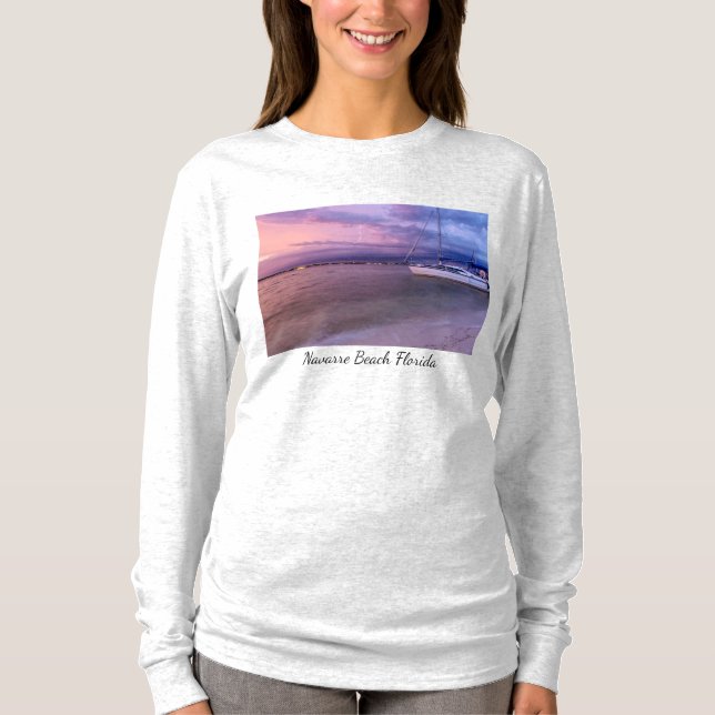 Storm kommer till Navarre Florida Långärmad Tshirt T Shirt (Framsida)