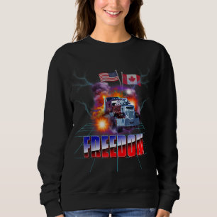 Storm Lastbil Amerika USA Kanada Flagga Freedom Co T Shirt
